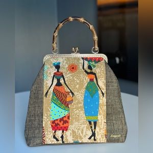 Handmade bag from sackcloth and duck fabric.